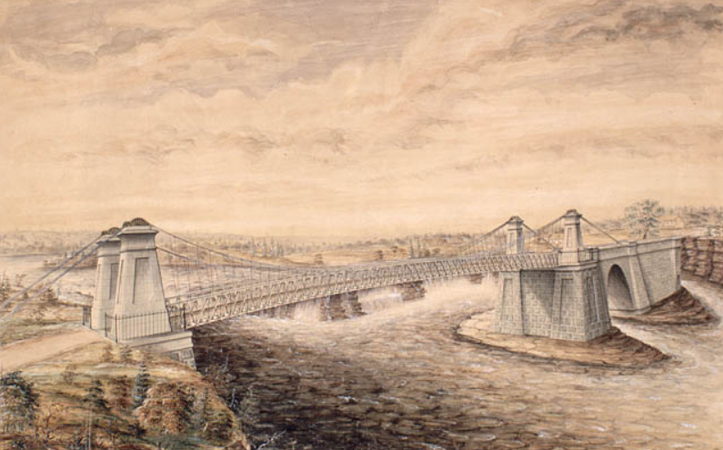 union supsenson bridge watercolour by fp rubidge lac arch ref r182 2