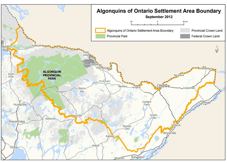 algonquin land claim in ontario c