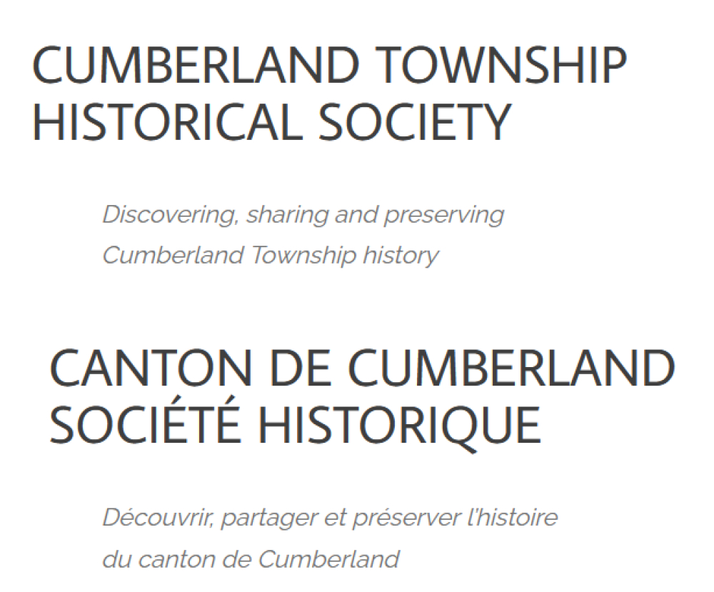 Cumberland Township Voices from the Past