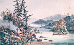 “Lake Allumette on the Ottawa River in Ontario”, by Alfred Holdstock (1820-1901), painted circa. 1870.