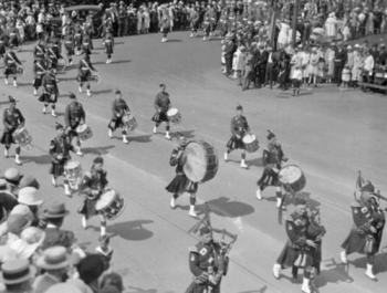 Bagpipers, Ottawa Centenary Parade, August 1926.