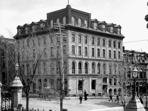 Victoria Chambers, 1902. First home of the Bank of Ottawa&#039;s head office, corner of Wellington and O&#039;Connor Streets, across from Parliament Hill