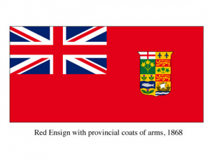 Red Ensign with provincial coats of arms, 1868