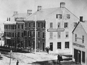 The original Russell House Hotel, formerly Campbell’s Hotel, c. 1864