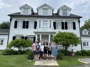 Part of the Museum Club group outside of the Billings Estate.