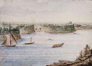 John Burrows - c. 1832 - Ottawa Locks, Rideau Canal (watercolour)
