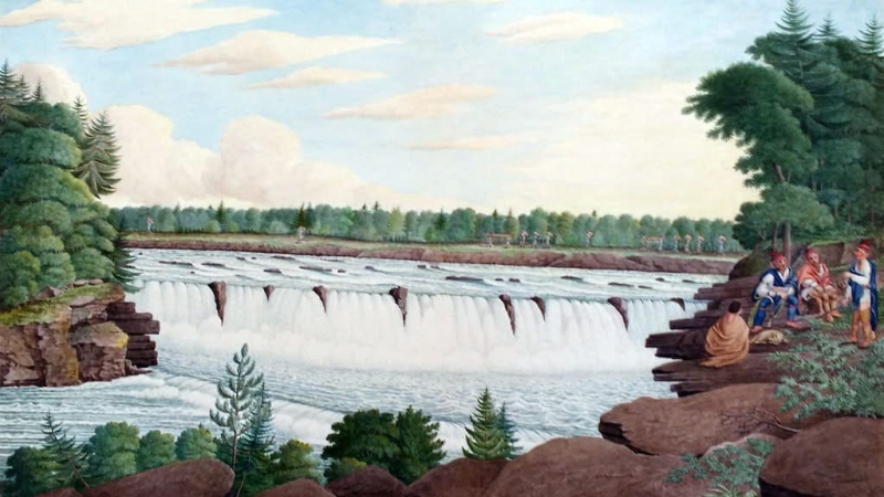 View of the Great Falls on the Ottawa River Lower Canada, 1791
