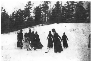 Lady Isobel Stanley (player in white) circa 1890. 