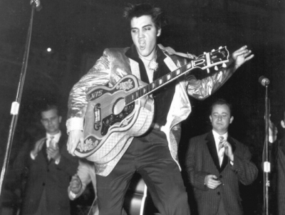 Elvis Presley on stage at the Ottawa Auditorium, 3 April 1957