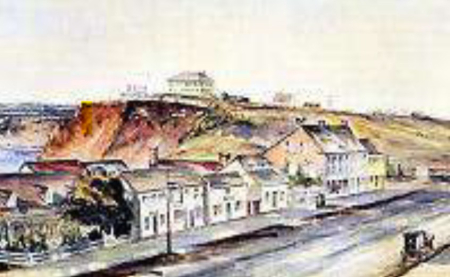 Bytown in 1853, Looking east along Wellington St.